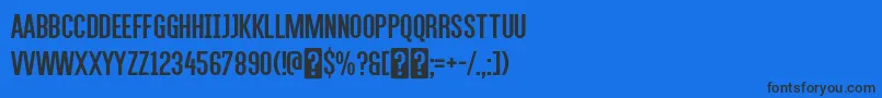 AlegresansRegular Font – Black Fonts on Blue Background