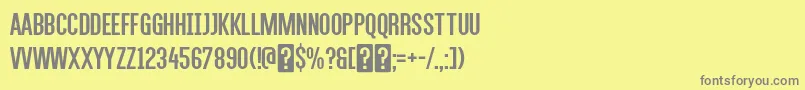 フォントAlegresansRegular – 黄色の背景に灰色の文字