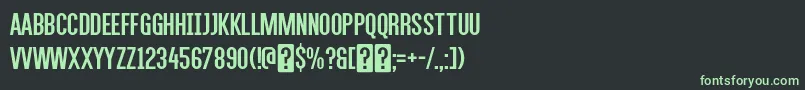 AlegresansRegular Font – Green Fonts on Black Background