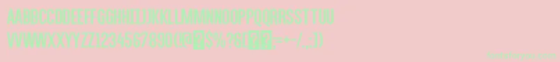 AlegresansRegular Font – Green Fonts on Pink Background