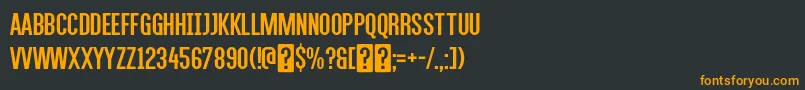 フォントAlegresansRegular – 黒い背景にオレンジの文字