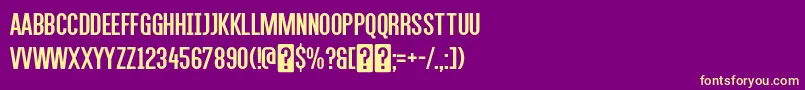 AlegresansRegular Font – Yellow Fonts on Purple Background