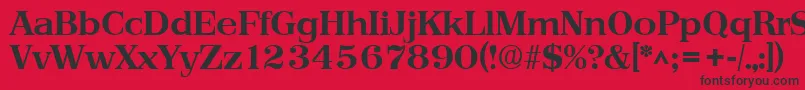 PriamosBold Font – Black Fonts on Red Background