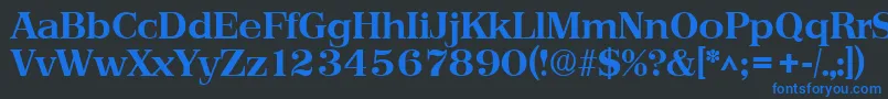 PriamosBold Font – Blue Fonts on Black Background