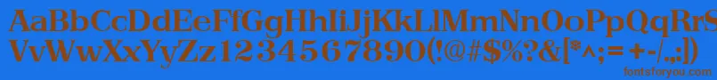 Шрифт PriamosBold – коричневые шрифты на синем фоне