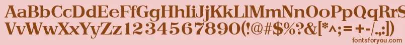 PriamosBold Font – Brown Fonts on Pink Background