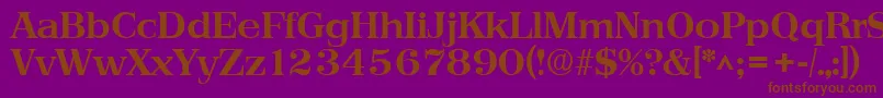 PriamosBold Font – Brown Fonts on Purple Background