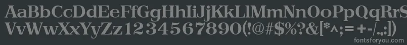 フォントPriamosBold – 黒い背景に灰色の文字