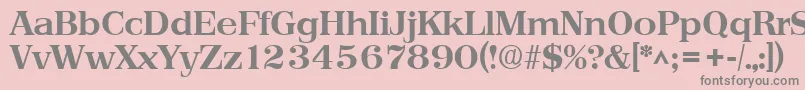 PriamosBold-Schriftart – Graue Schriften auf rosa Hintergrund