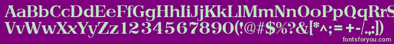 PriamosBold Font – Green Fonts on Purple Background