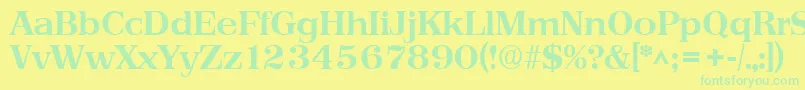 PriamosBold Font – Green Fonts on Yellow Background