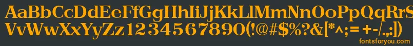 PriamosBold Font – Orange Fonts on Black Background