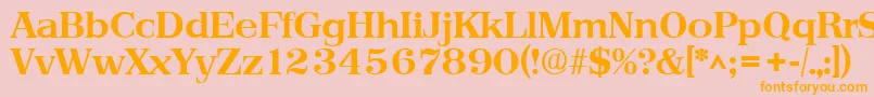 PriamosBold Font – Orange Fonts on Pink Background