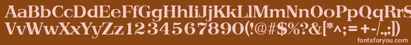 PriamosBold Font – Pink Fonts on Brown Background