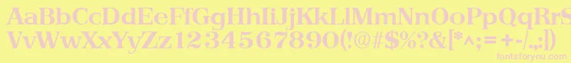 PriamosBold Font – Pink Fonts on Yellow Background