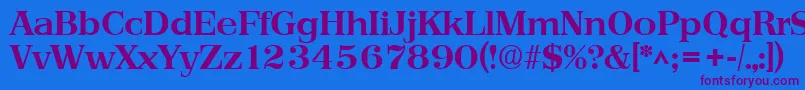 PriamosBold Font – Purple Fonts on Blue Background