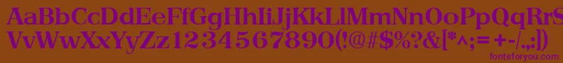 PriamosBold Font – Purple Fonts on Brown Background