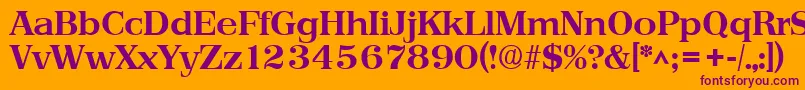 Шрифт PriamosBold – фиолетовые шрифты на оранжевом фоне