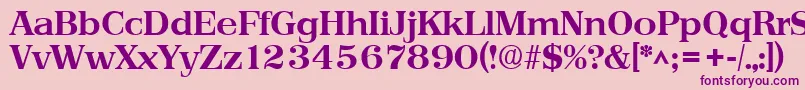 PriamosBold Font – Purple Fonts on Pink Background
