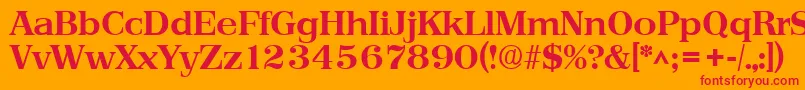 PriamosBold Font – Red Fonts on Orange Background