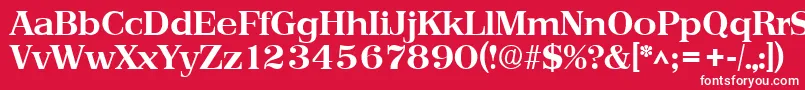 フォントPriamosBold – 赤い背景に白い文字