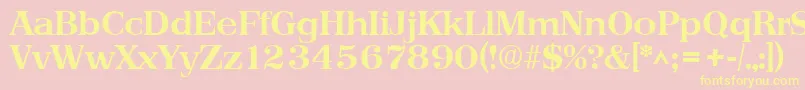 PriamosBold Font – Yellow Fonts on Pink Background