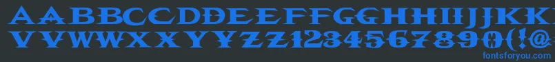 VtcbelialsbladeRegular Font – Blue Fonts on Black Background