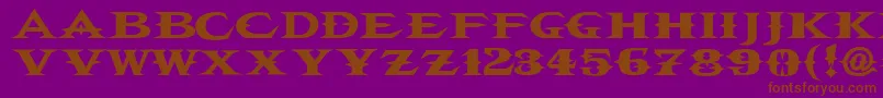 VtcbelialsbladeRegular Font – Brown Fonts on Purple Background
