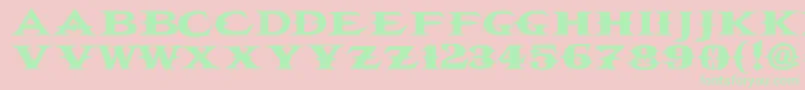 VtcbelialsbladeRegular Font – Green Fonts on Pink Background