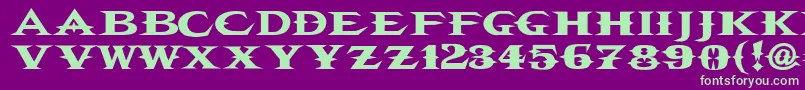 VtcbelialsbladeRegular Font – Green Fonts on Purple Background