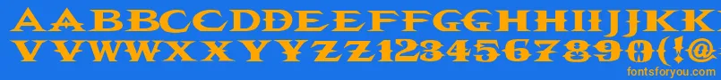 VtcbelialsbladeRegular Font – Orange Fonts on Blue Background