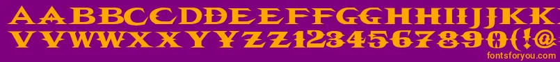 VtcbelialsbladeRegular Font – Orange Fonts on Purple Background