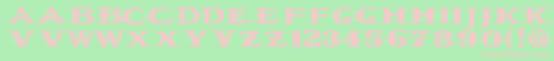 VtcbelialsbladeRegular Font – Pink Fonts on Green Background