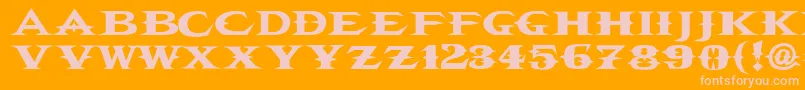 Шрифт VtcbelialsbladeRegular – розовые шрифты на оранжевом фоне