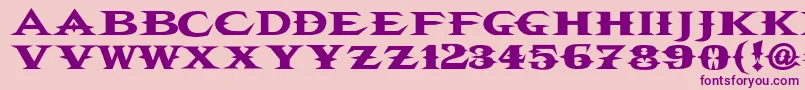 VtcbelialsbladeRegular-Schriftart – Violette Schriften auf rosa Hintergrund