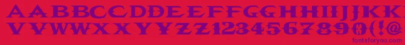 VtcbelialsbladeRegular Font – Purple Fonts on Red Background