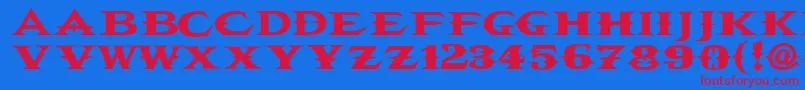 VtcbelialsbladeRegular Font – Red Fonts on Blue Background