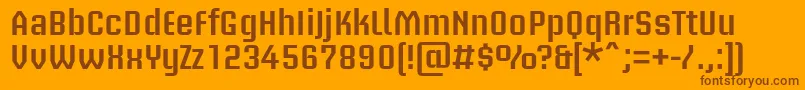 BriemakademistdSemibold Font – Brown Fonts on Orange Background