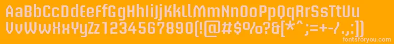 BriemakademistdSemibold-Schriftart – Rosa Schriften auf orangefarbenem Hintergrund