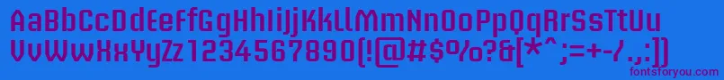 BriemakademistdSemibold Font – Purple Fonts on Blue Background