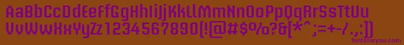 BriemakademistdSemibold Font – Purple Fonts on Brown Background