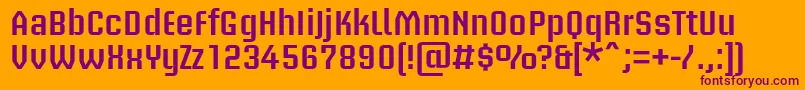 BriemakademistdSemibold Font – Purple Fonts on Orange Background