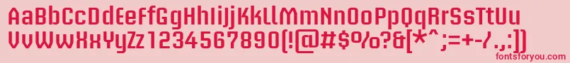 フォントBriemakademistdSemibold – ピンクの背景に赤い文字