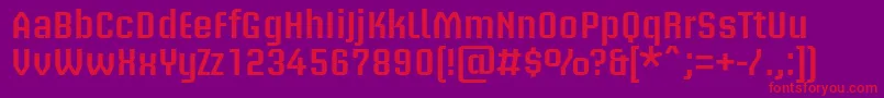 BriemakademistdSemibold Font – Red Fonts on Purple Background