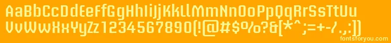 BriemakademistdSemibold Font – Yellow Fonts on Orange Background