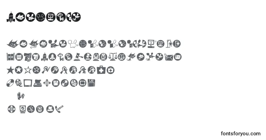 Fuente Macdings - alfabeto, números, caracteres especiales