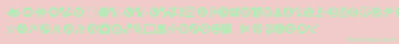 Macdings Font – Green Fonts on Pink Background