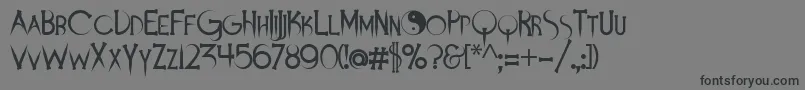 Weitere Informationen zur Demonsanddarlings-Schriftart Demonsanddarlings-Schriftart – Schwarze Schriften auf grauem Hintergrund