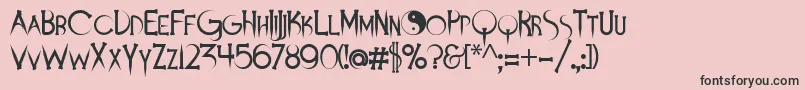 Demonsanddarlings-Schriftart – Schwarze Schriften auf rosa Hintergrund