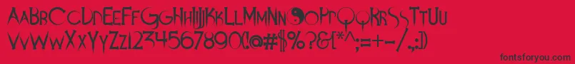 Demonsanddarlings Font – Black Fonts on Red Background